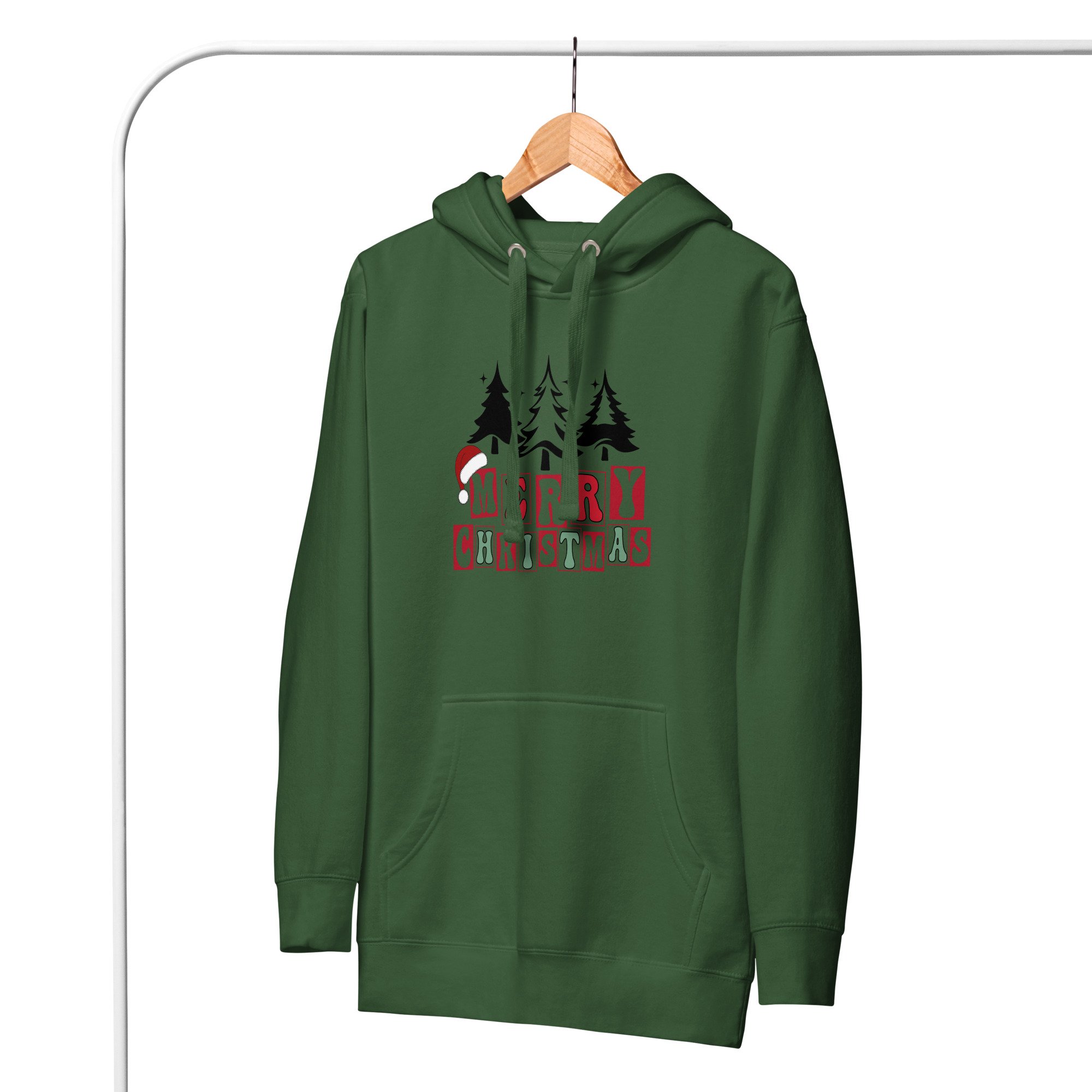 Merry Christmas Design Unisex Hoodie - Image 5