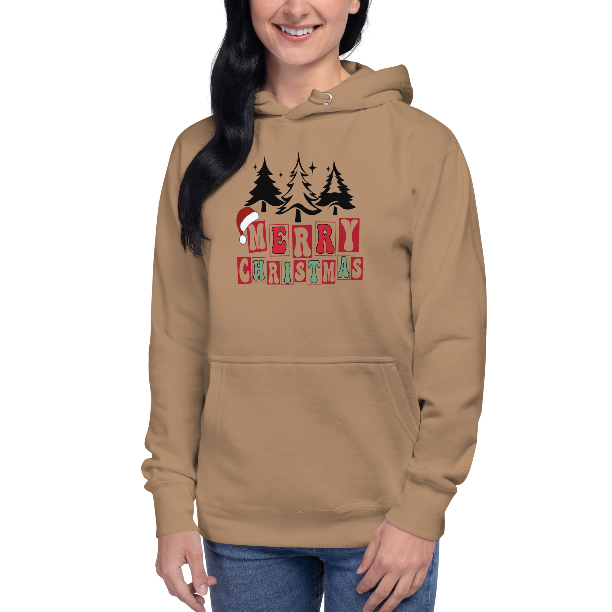 Merry Christmas Design Unisex Hoodie - Image 2