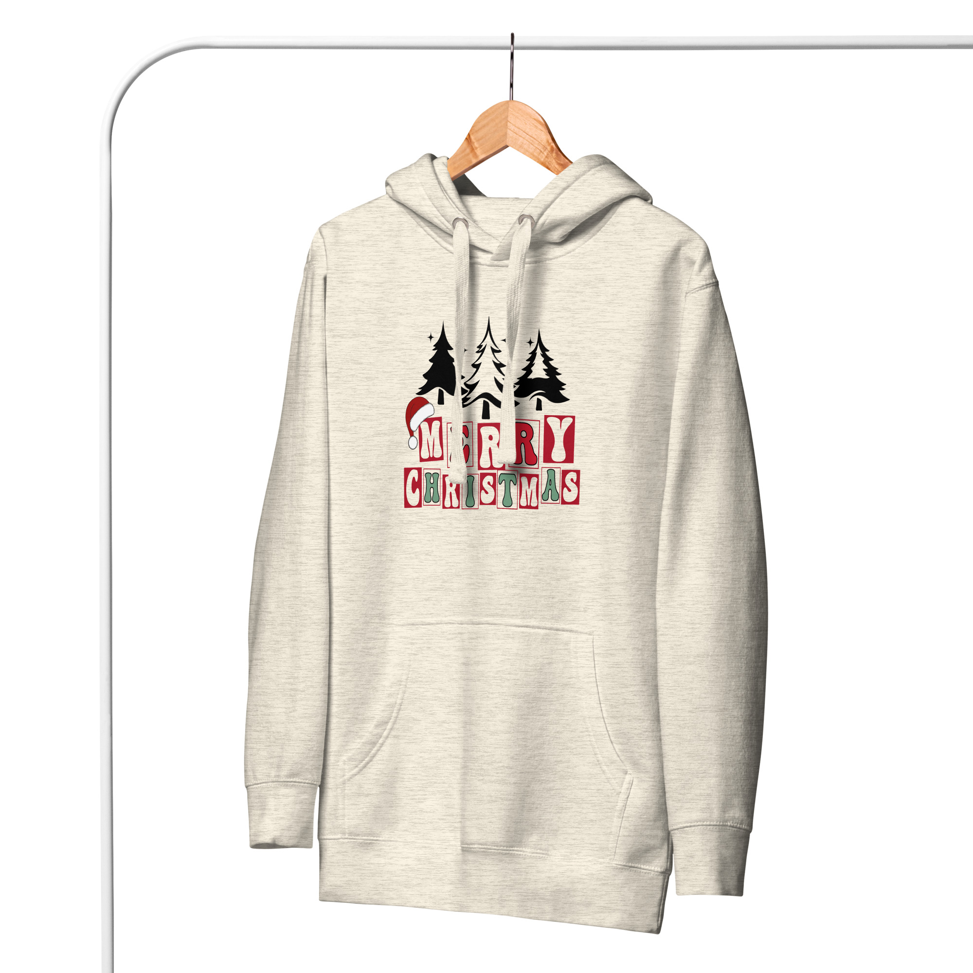 Merry Christmas Design Unisex Hoodie - Image 3