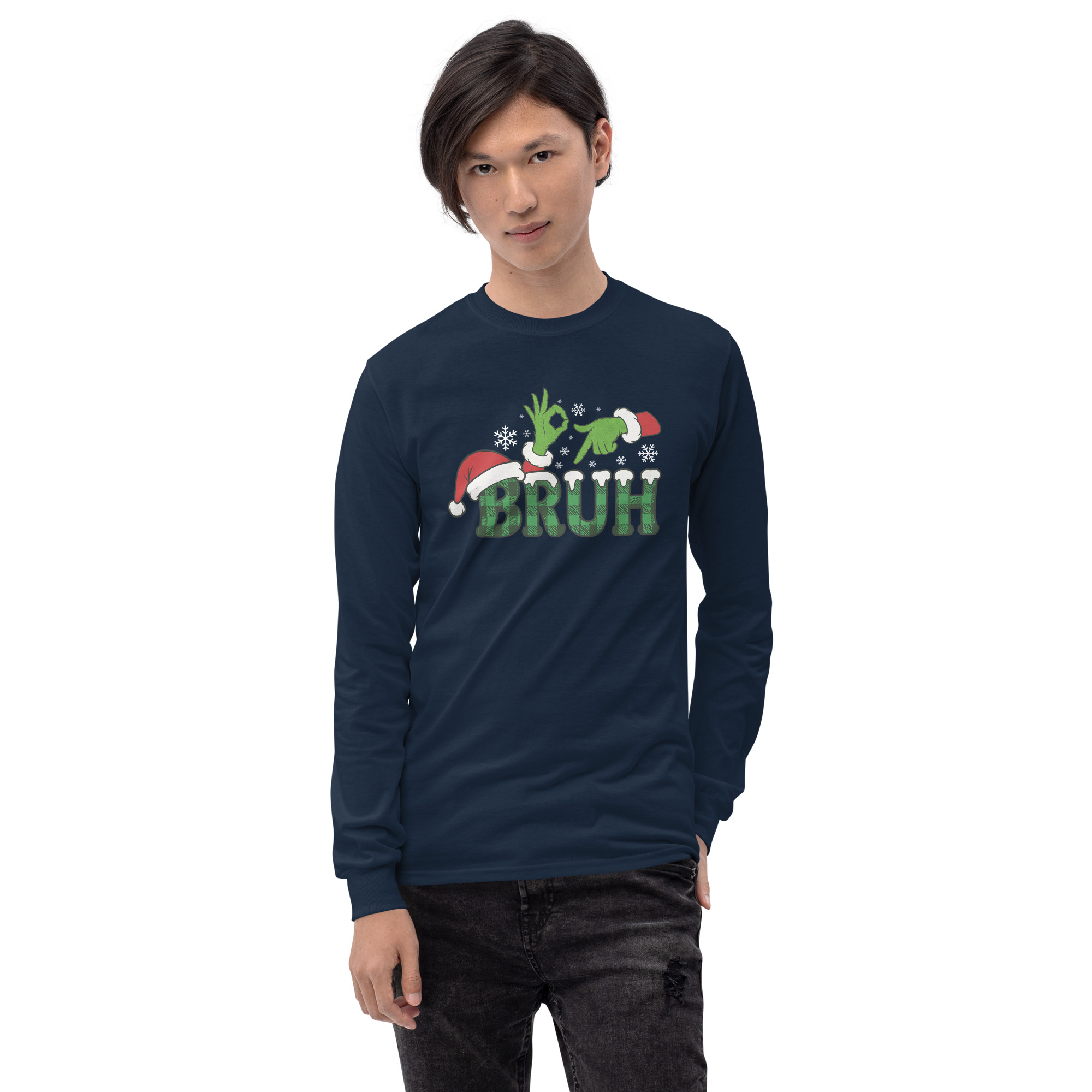 Bruh 67 Christmas Men’s Long Sleeve Shirt - Image 3