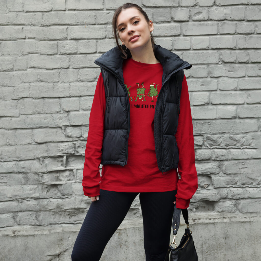 Overstimulated Holiday design Unisex Long Sleeve Tee