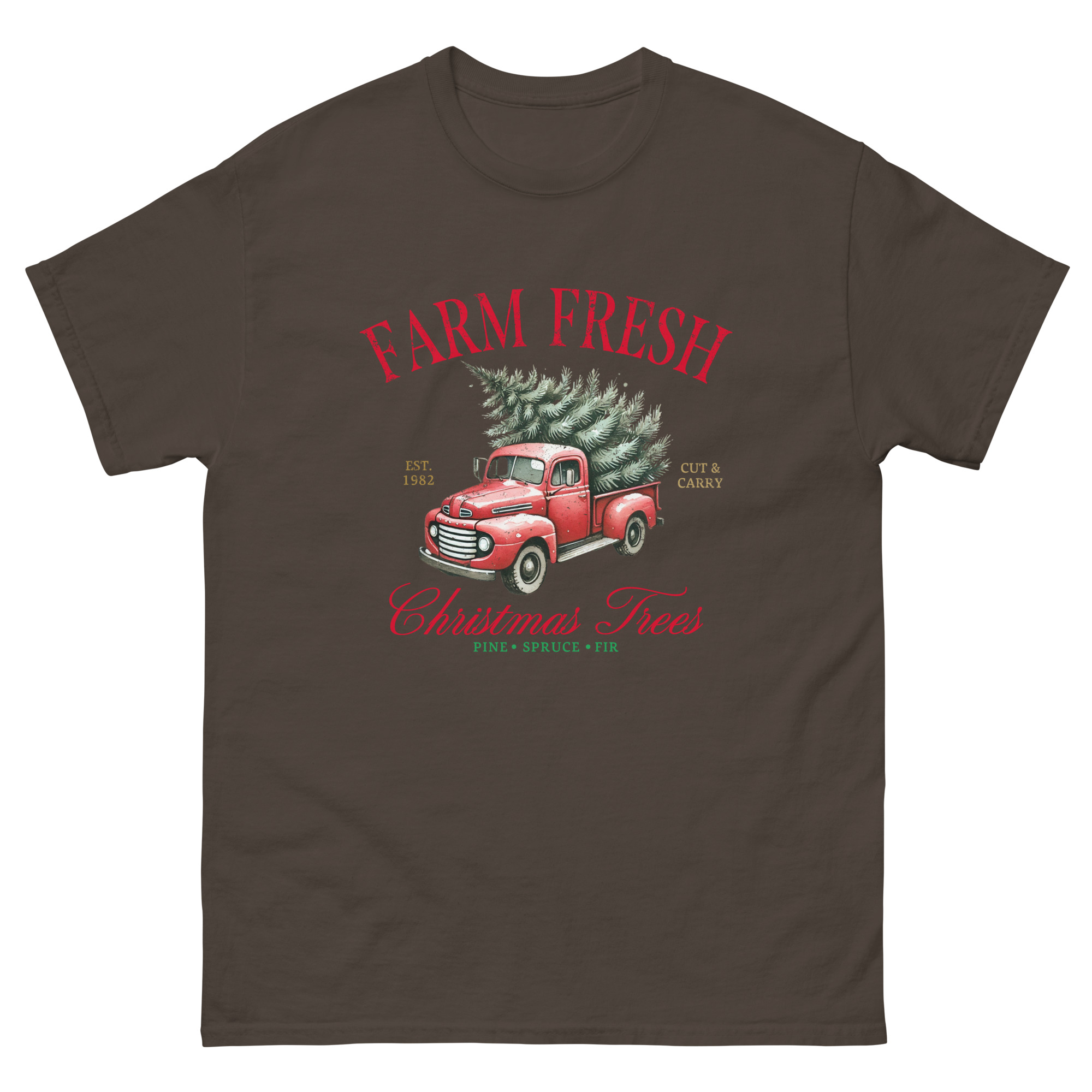 Holiday Christmas Tree in a Truck - Unisex Classic Tee - Image 9