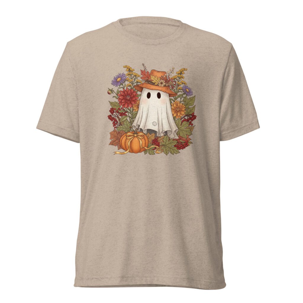 Ghost-with-flowers Tee
